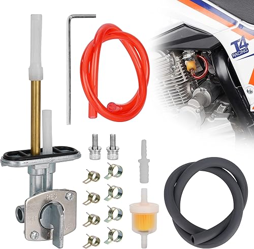 Interruptor del tanque de combustible de la válvula de combustible, línea de combustible, filtro de combustible y clips para KLF220 KLF300 TTR YFM