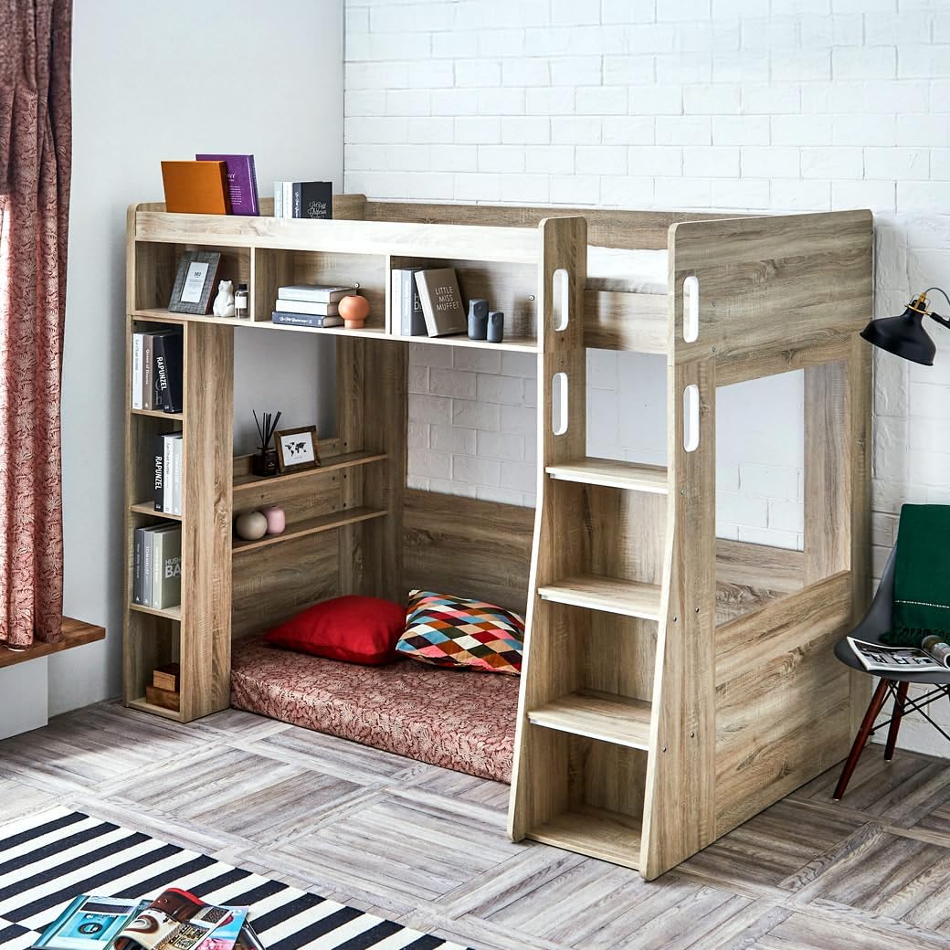 ニトリ　シングルカウチベッド すのこ メッシュ床板(ステイン引出し収納付き） ニトリ（NITORI） ベッド シングル カウチベッド すのこ メッシュ床板