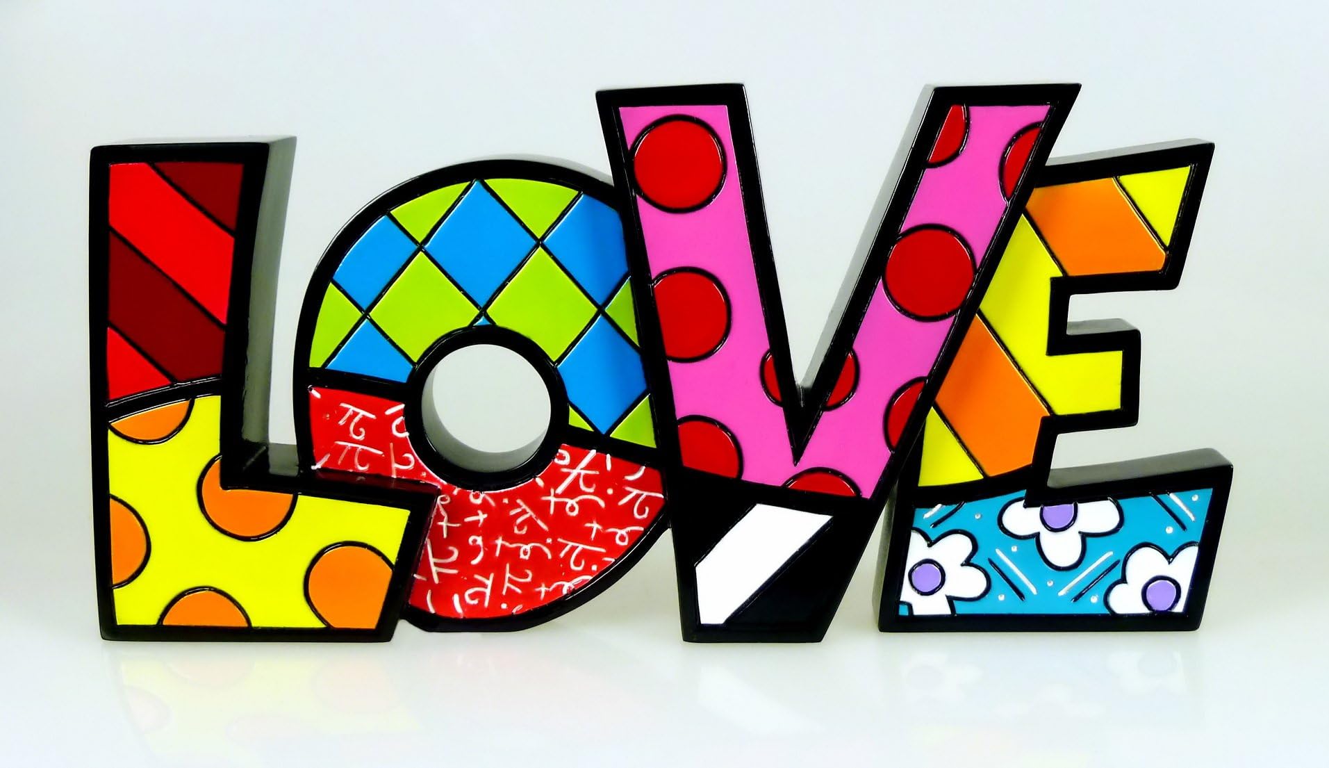 Romero Britto Giftcraft Word Love, Ceramic, Multi-Colour, One Size