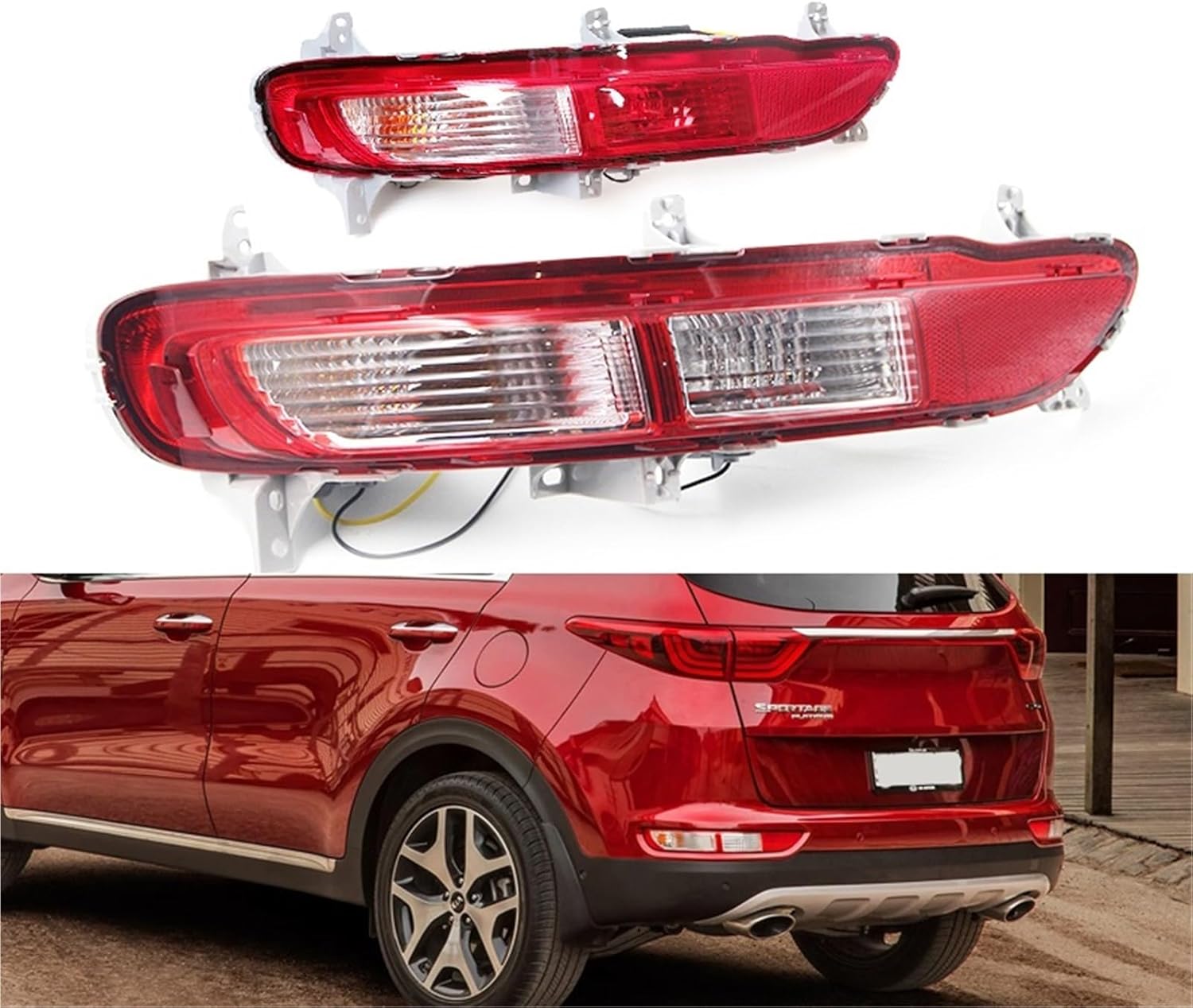 Compatible With Kia For K5 For Sportage 2016 2017 2018 Car Tail Bumper Lights Taillight Rear Light LED TailLight Rear Lamp 92405-H3200(Left) (Right)