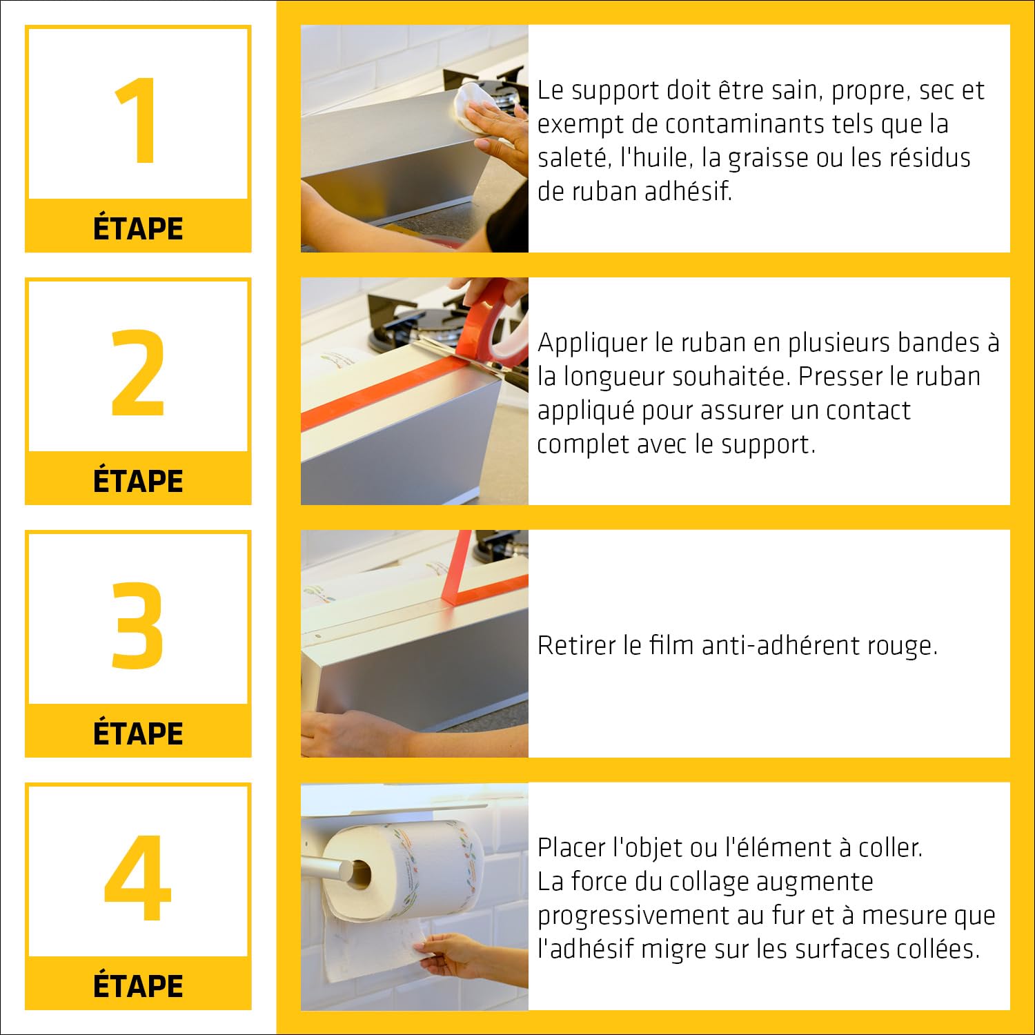 Sika SikaBond Mammoth Crystal Ruban adhésif double face extra fort transparent 1.5m
