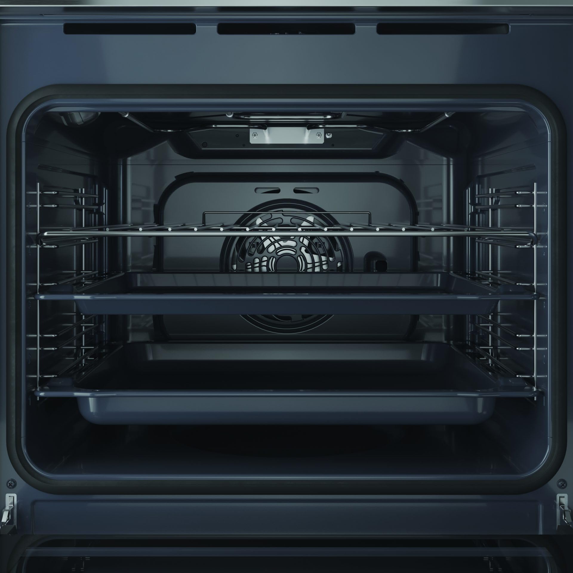 Hotpoint Ariston HAO3 K58H X 71 L Nero, Acciaio inox [Classe di efficienza energetica A+]