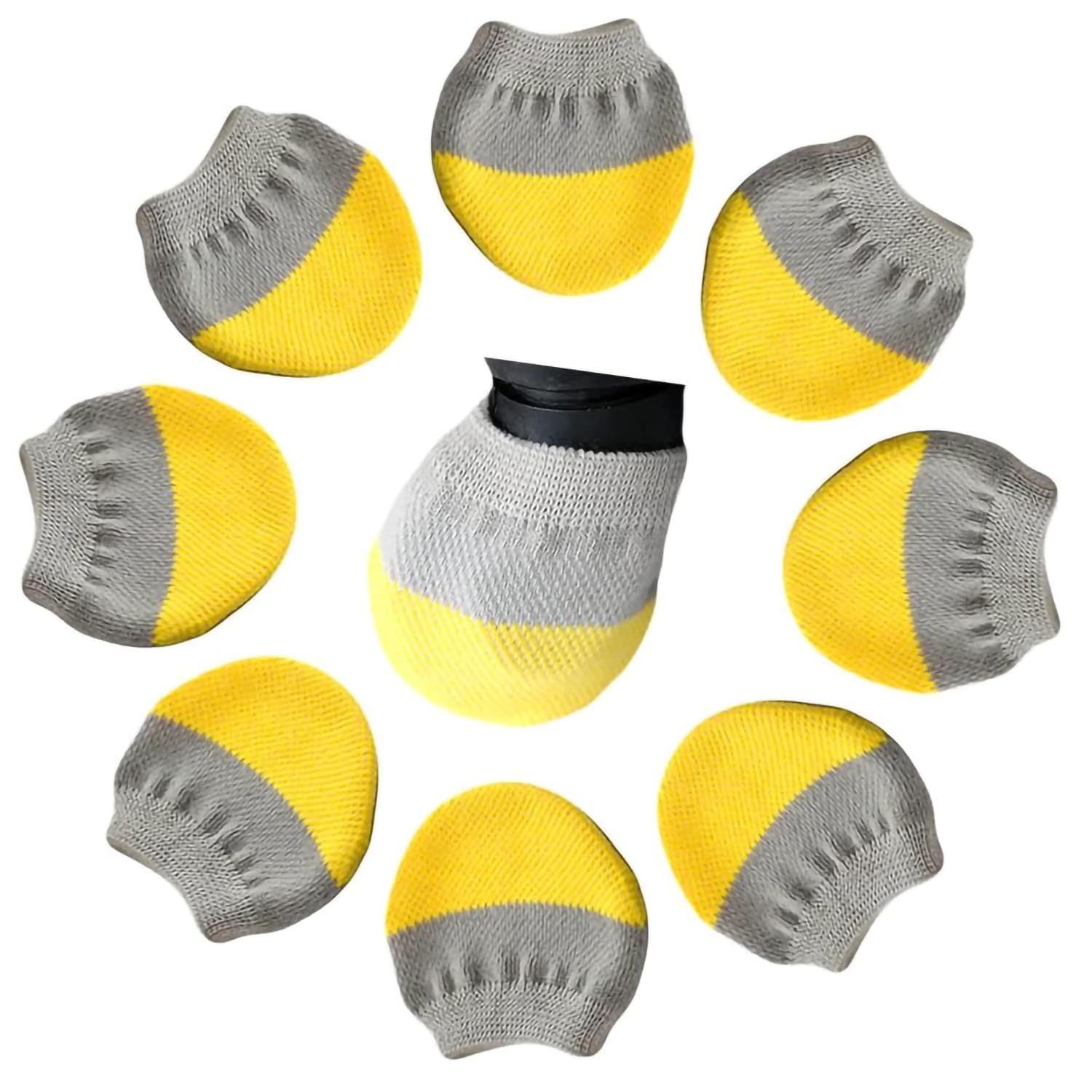 Xiufortion 8 PCS Luggage Suitcase Wheels Socks Dust Socks Prevents Dirt And Rolling Keep Floors Clean Luggage Wheels Cover Socks (Yellow)