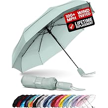 Repel Windproof Travel Umbrella - Compact & Withstands Winds up to 100MPH , Strongest Premium Auto Folding Umbrella for Rain and Sun - Durable, Light & Portable for Women & Men , Fits Backpack & Cars