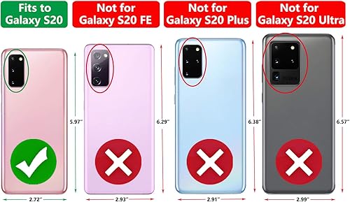 Miniatura 2 de MODOS LOGICOS Funda para Samsung Galaxy S20, Cartera Desmontable 2 en 1 Almacenamiento de efectivo con cremallera Hasta 14 ranuras para tarjetas, 1