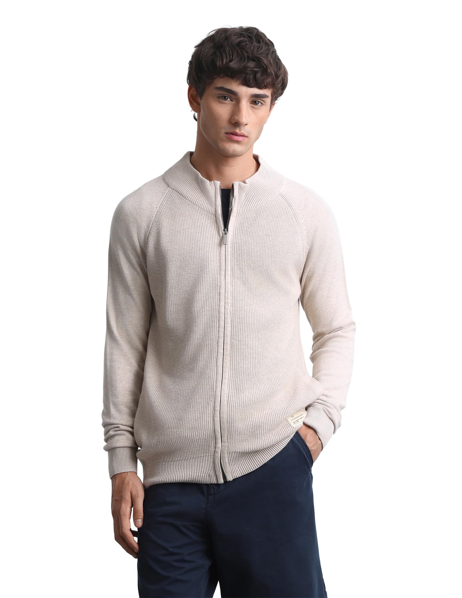 flying machine Men's Solid Zipper Sweater-picture-52