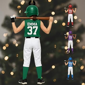 Personalized Softball Ornament, Softball Pitcher Ornament Softball, Christmas Ornaments for Christmas Tree 2025 Tree Ornaments for Girls, Coaches Softball Player Gifts