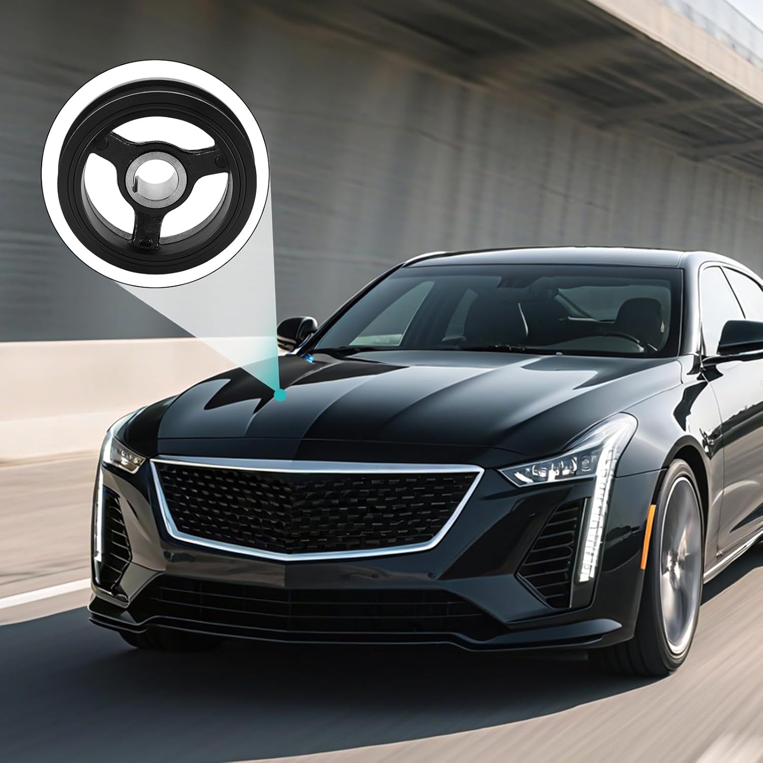 594-420 Harmonic Balancer Crankshaft Pulley For 2007-2020 Chevy Equinox Malibu Traverse Impala & GMC Acadia & Buick Allure Enclave & Cadillac & Saab & Pontiac & Saturn V6 2.8/3.0/3.6L 12603181