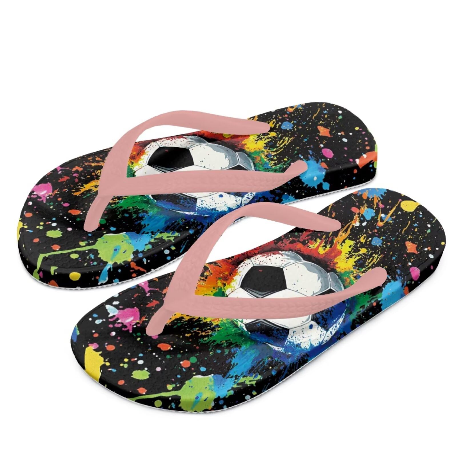 JOAIFO Kids Sandals Boys Flip Flops with Back Strap Football Boys Slippers Sandalias Para NiñOs Sandalias Para NiñAs Pink Straps