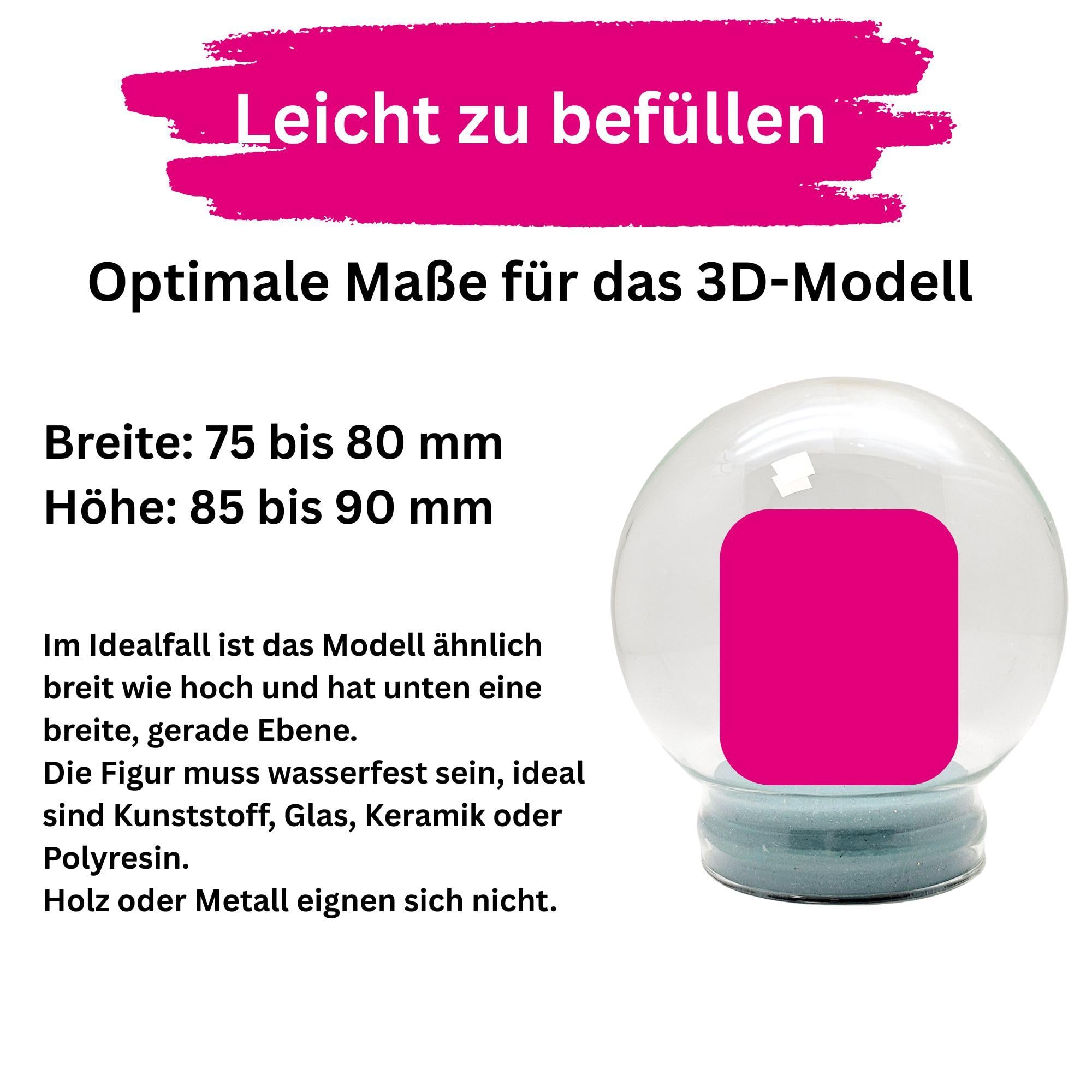 Kit Fai Da Te Palla Di Neve Schneekugel Kinder 40022 150mm Do It Yourself Schneekugel Mit Glaskugel Und Porzellansockel Für Einbau Spieluhr Schneekugeln Kaufen Sfera Di Vetro 150 Mm