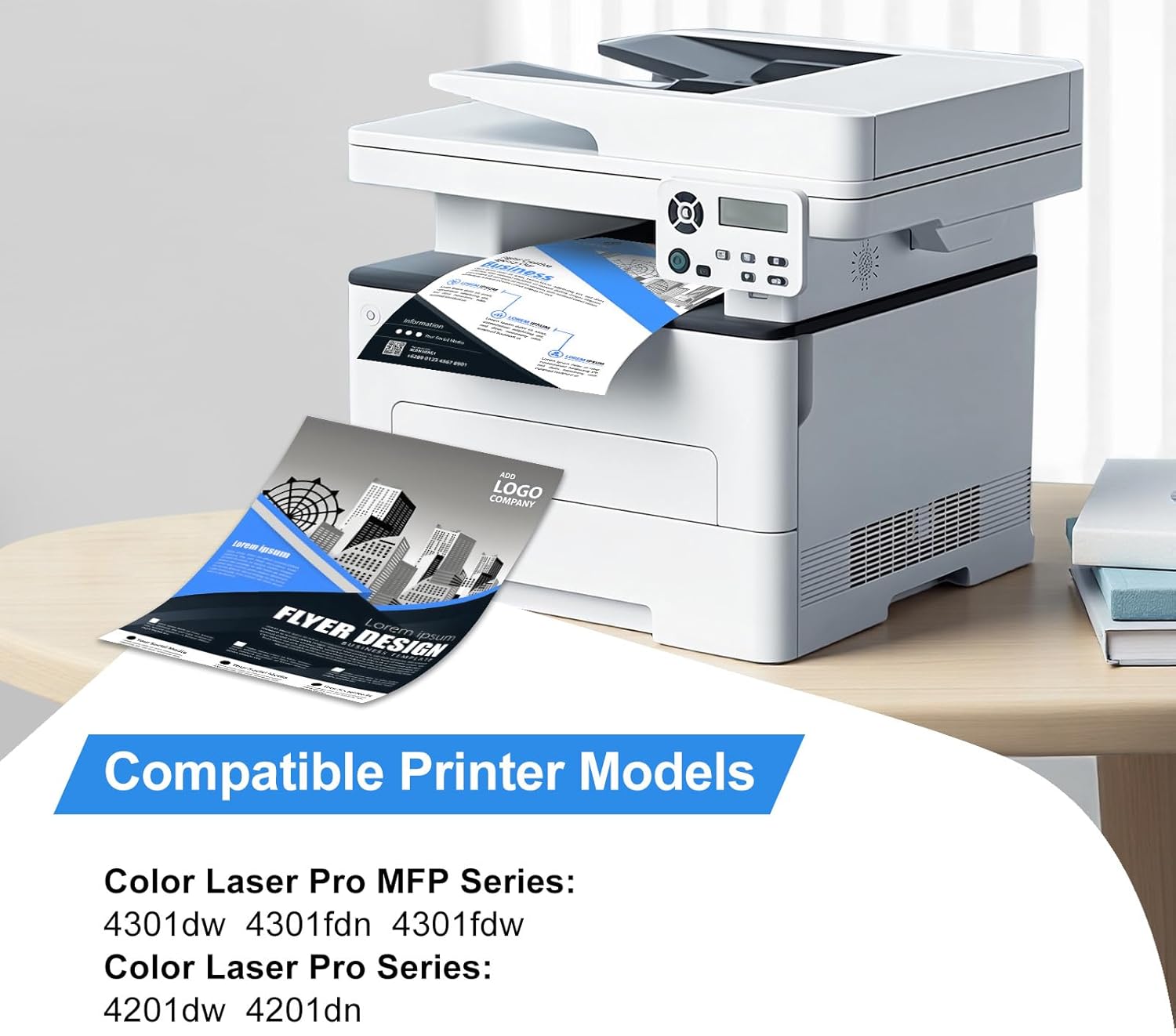 210A Toner Cartridges with Chip Replacement for HP 210A 210X Toner Work for HP Color LaserJet Pro MFP 4301fdw 4301fdn Pro 4201dw 4201dn Series Printer Ink W2100A W2100X High Yield (4-Pack)