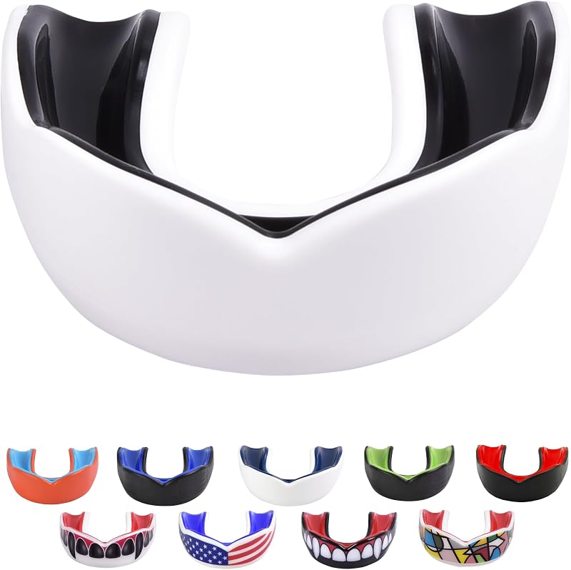 Oral Mart Vampiro colmillo Protector bucal con Estuche ventilado para Karate, Boxeo, Combate, Taekwondo