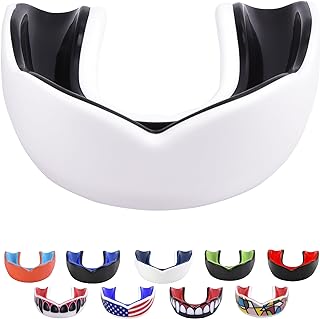 ORAL MART Pro Mouth Guard for Sports (Adult) - Football, MMA, Boxing, BJJ | USA Flag, Fangs, 15+ Colors to Choose From - Mouthguard for Football, Boxing, Karate, Martial Arts, Rugby, MMA, Hockey, BJJ