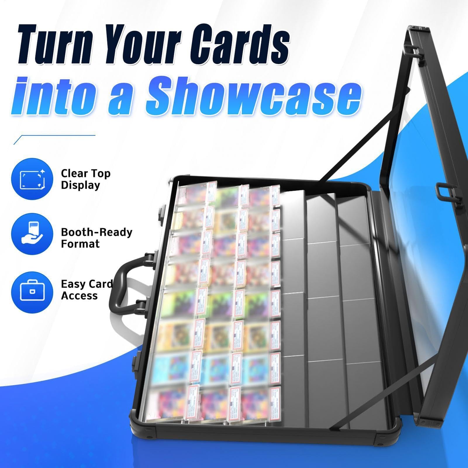Lot de 24 rehausseurs de cartes pour vitrine avec chevalet portable