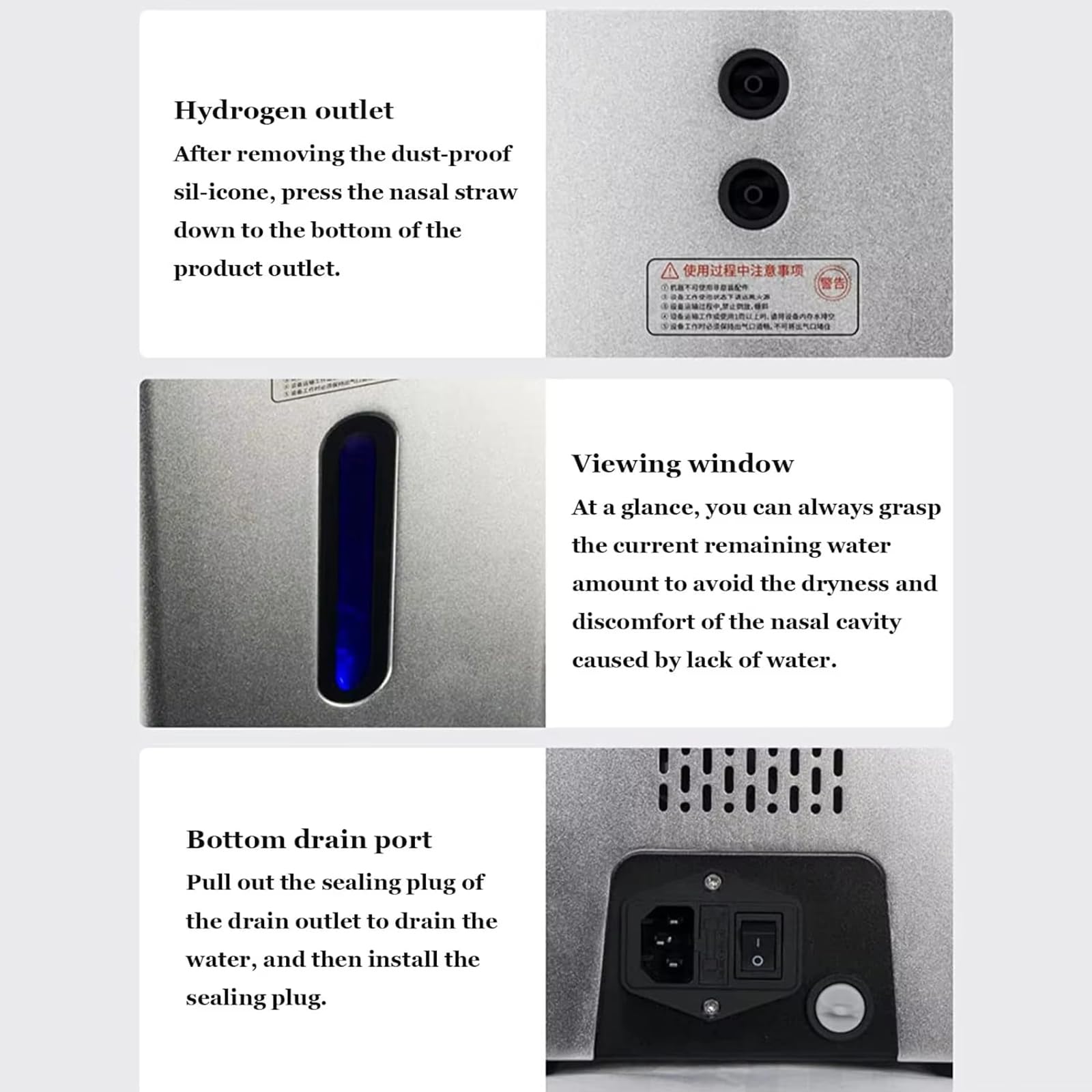 Wysokowydajne Urządzenie Do Oddychania Wodorem, Generator Wody Wodorowej I Inhalator Do Codziennego Użytku, Inhalator H2 Z Dwoma Portami O Czystości 99,99% 450ml/min