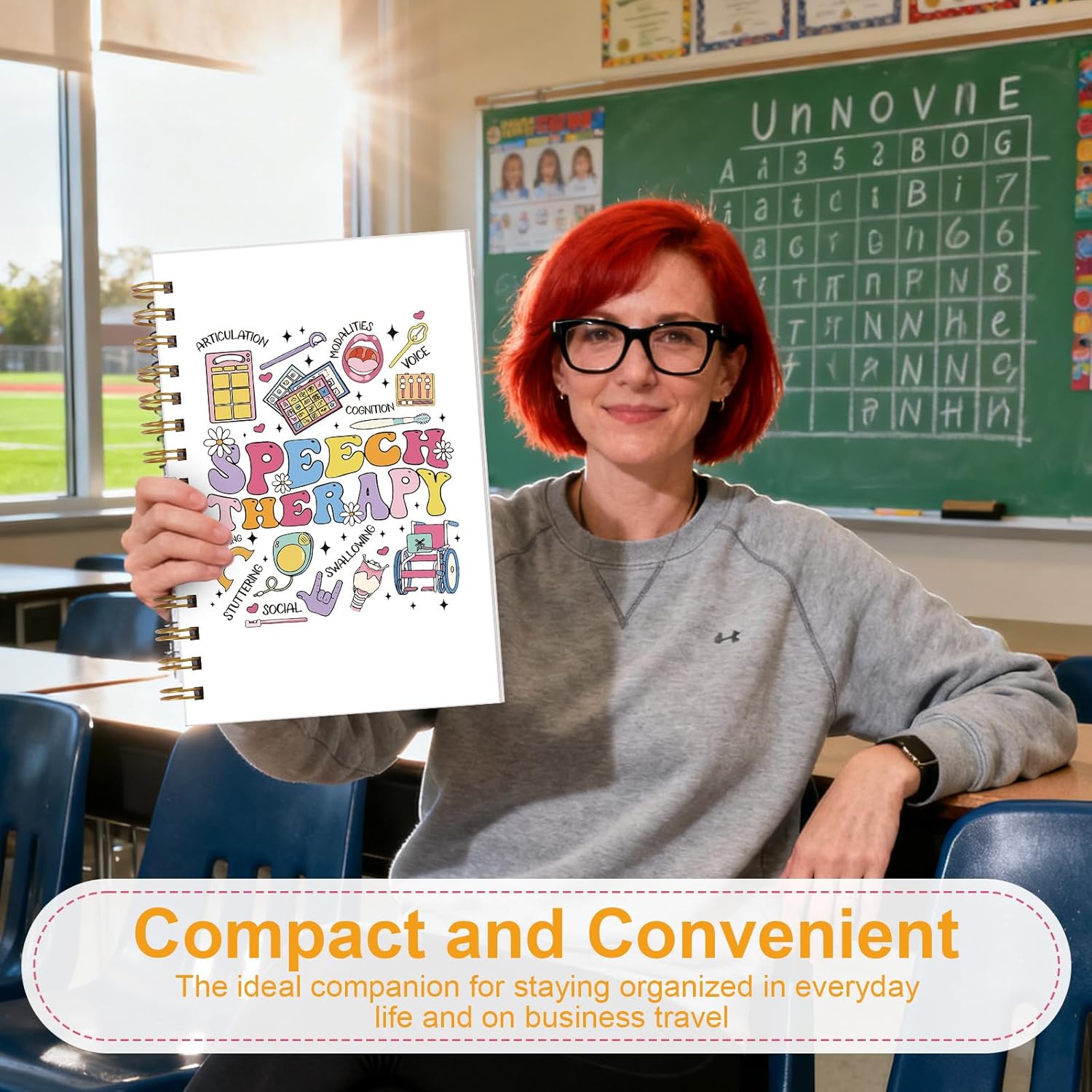 Speech Therapist Spiral Notebook - Boho Speech Therapist Gifts for Women, SLP Gift, Spiral Journal Notebooks Language Pathologist Gift, Mental Health Journal for SLP 5.5x8.3 Inch - Image 5