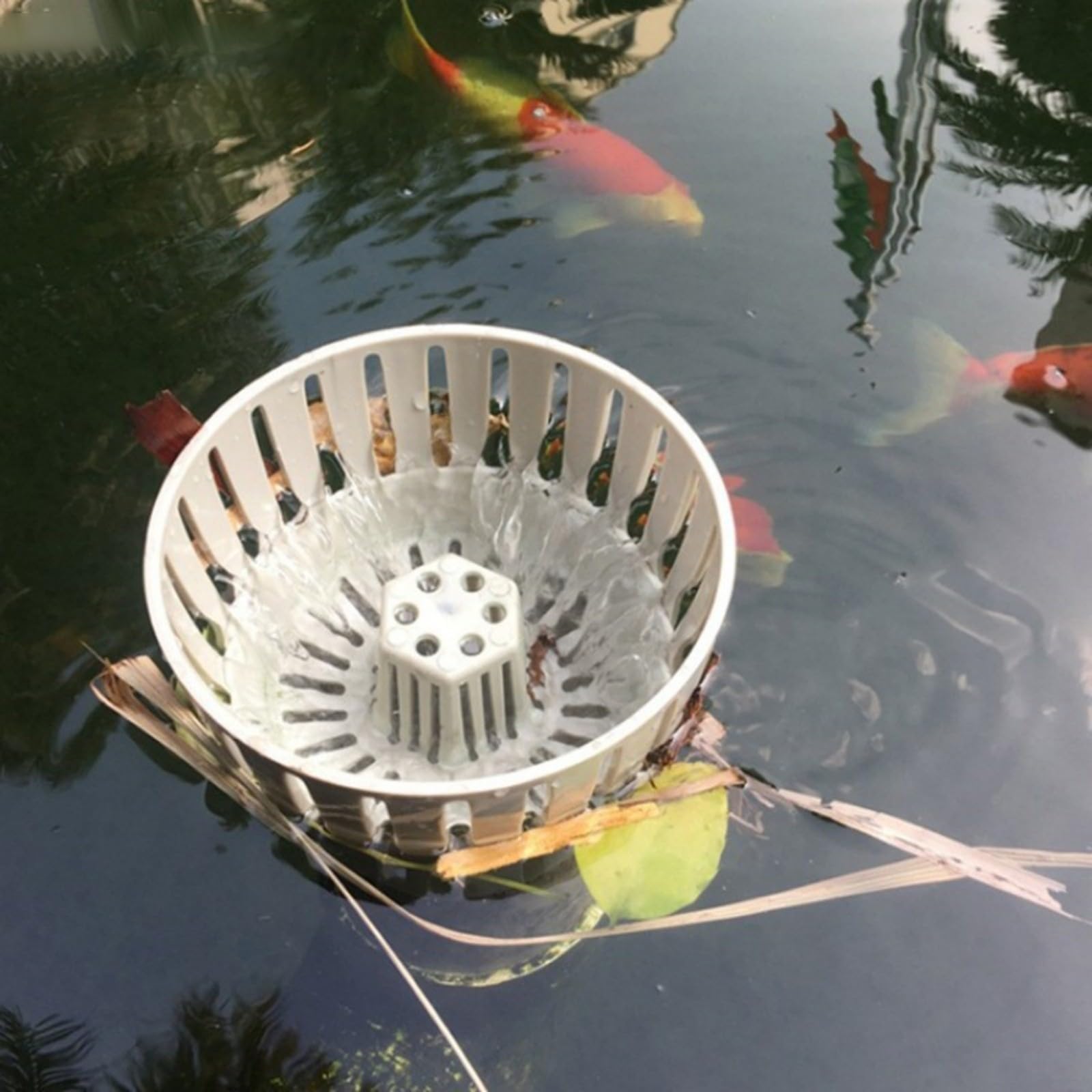 Écumoire de vidange de bassin Koi avec hauteur réglable, collecteur de débris en ABS pour un contrôle efficace de l'eau et pour un entretien facile, blanc (50 mm-110 mm) (110T)