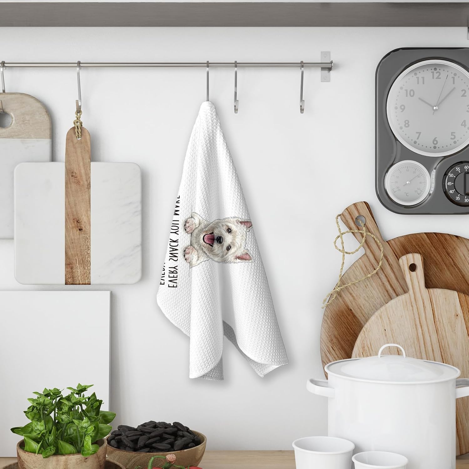 Westie Dog Gifts Kitchen Hand Towels, Every Meal You Make Every Bite You Take Dish Towels for Kitchen,Highland White Terrier Dog Hand Towel Decorative Set,Westie Gifts for Women Home - Image 5