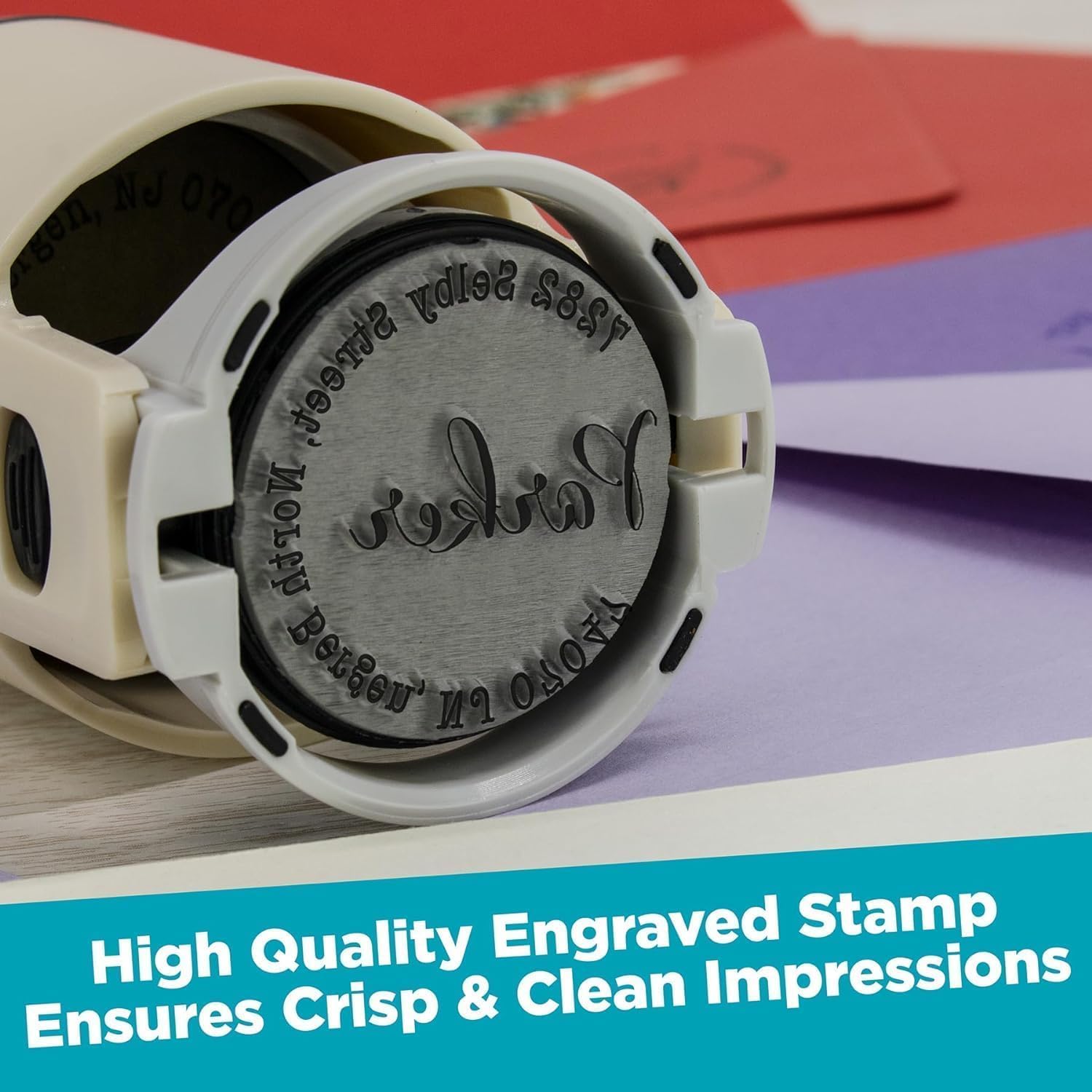 Custom Self-Inking Library Stamp - Style 071 - Great for Customizing Books, Ex Libris, Personalized Journals and More.