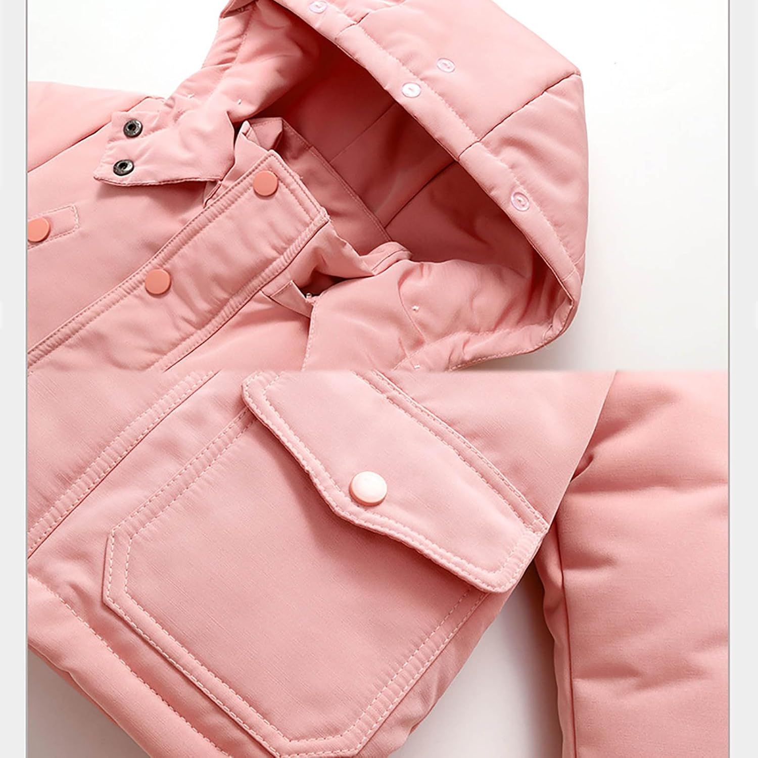 Kids 2 Piece Snowsuit Boys Girls Winter Warm Hooded Down Jacket Ski Jacket and Snow Bib Pants Ski Suits