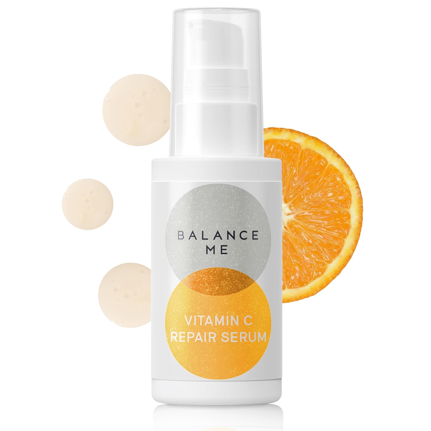 Balance Me Vitamin C Repair Serum, Brightening Face Serum with Hyaluronic Acid, Anti-Aging Vitamin C Serum for Dark Spots, Uneven Tone & Dull Skin, Hydrating & Natural Skincare, (1 x 1.01 fl oz)