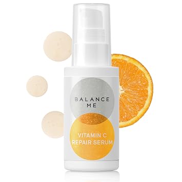 Balance Me Vitamin C Repair Serum, Brightening Face Serum with Hyaluronic Acid, Anti-Aging Vitamin C Serum for Dark Spots, Uneven Tone & Dull Skin, Hydrating & Natural Skincare, 1 x 1.01 fl oz