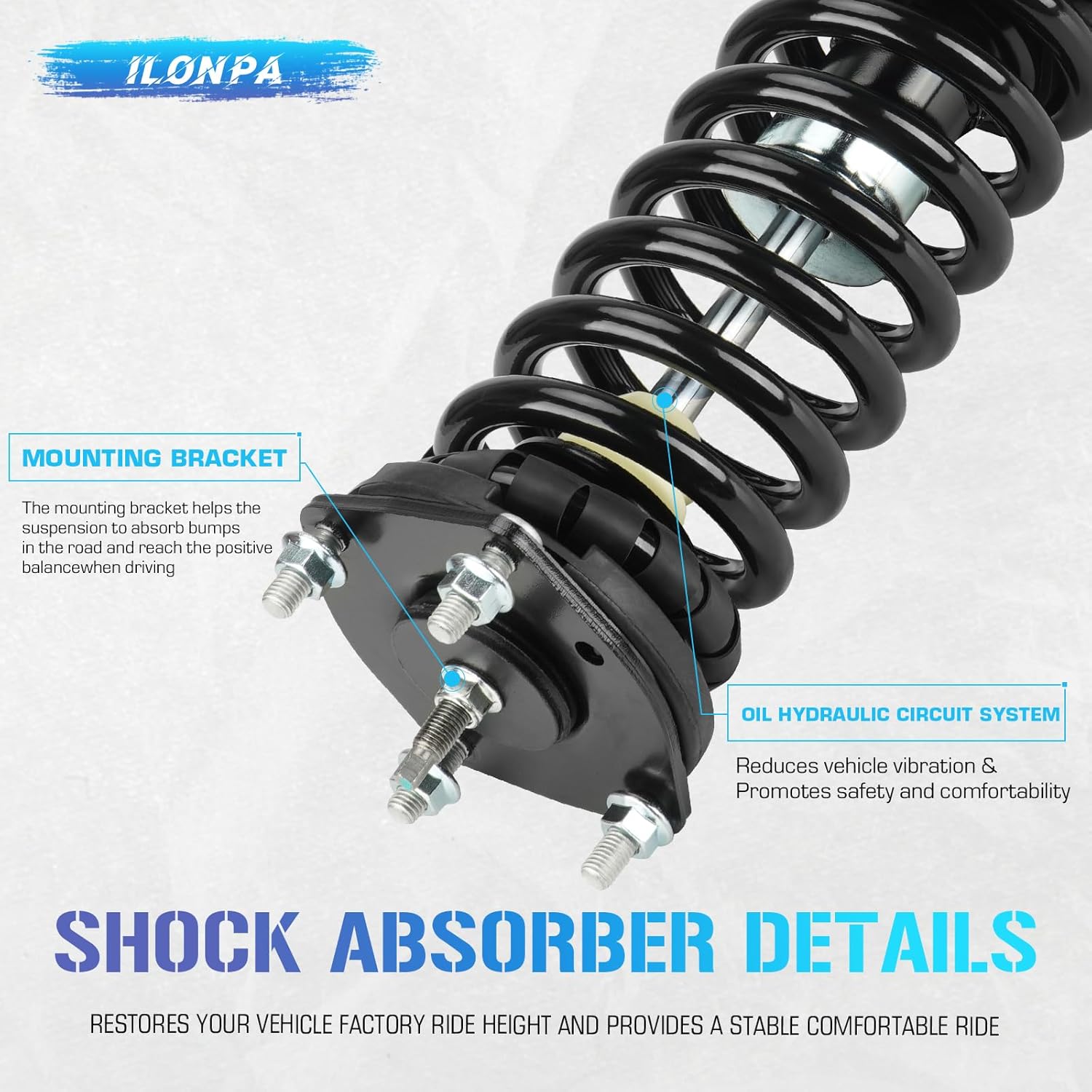 Front Left & Right Side Struts w/Coil Springs Shock Absorbers for 2006-2010 Jeep Commander, 2005-2010 Jeep Grand Cherokee Replace for 171377L 171377R 11212 1335582R 1335582L (Set of 2)