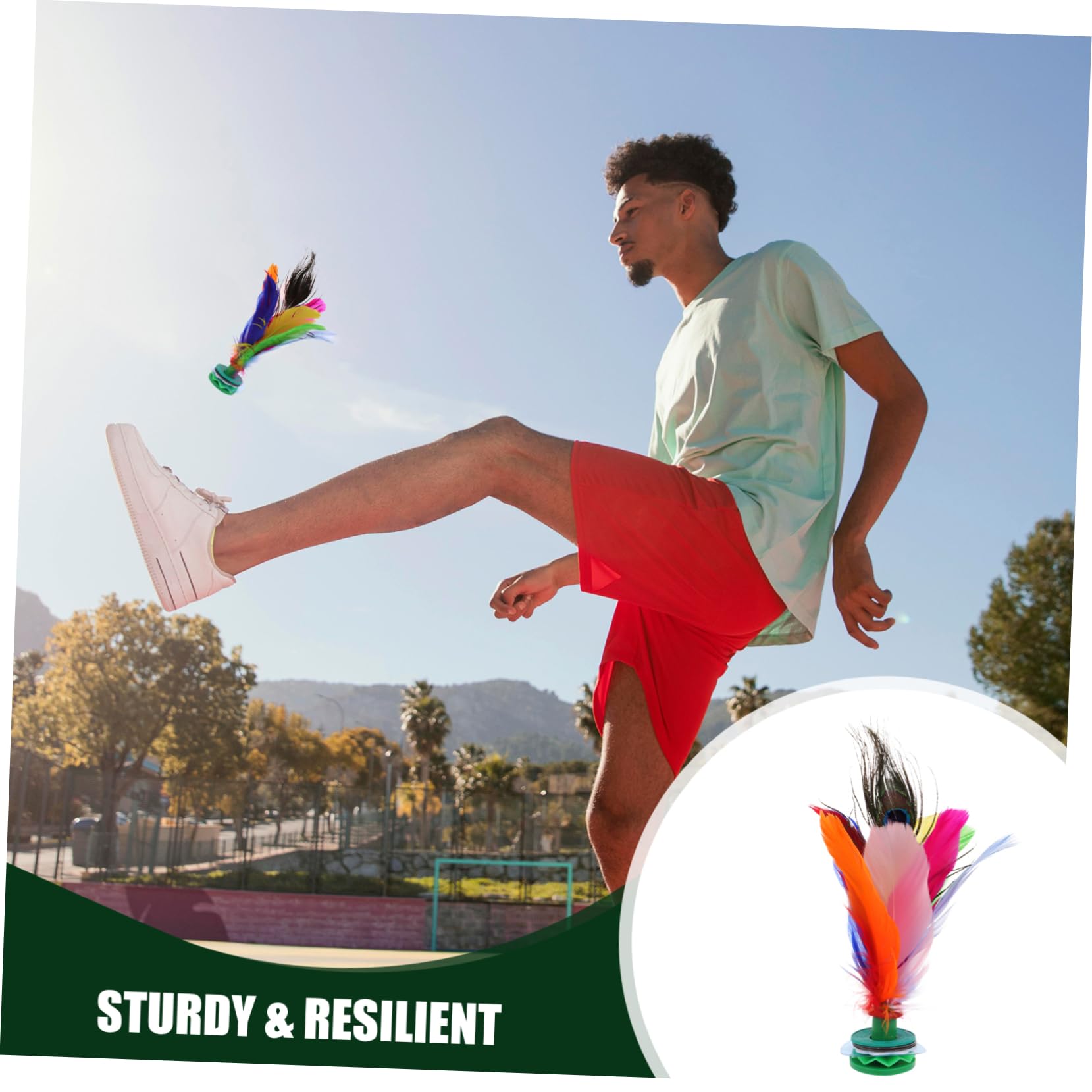 Abaodam 2Pcs Kick Shuttlecocks Outdoor Traditional Jianzi Game for All Ages Coordination Plume Material for Leisure Sports