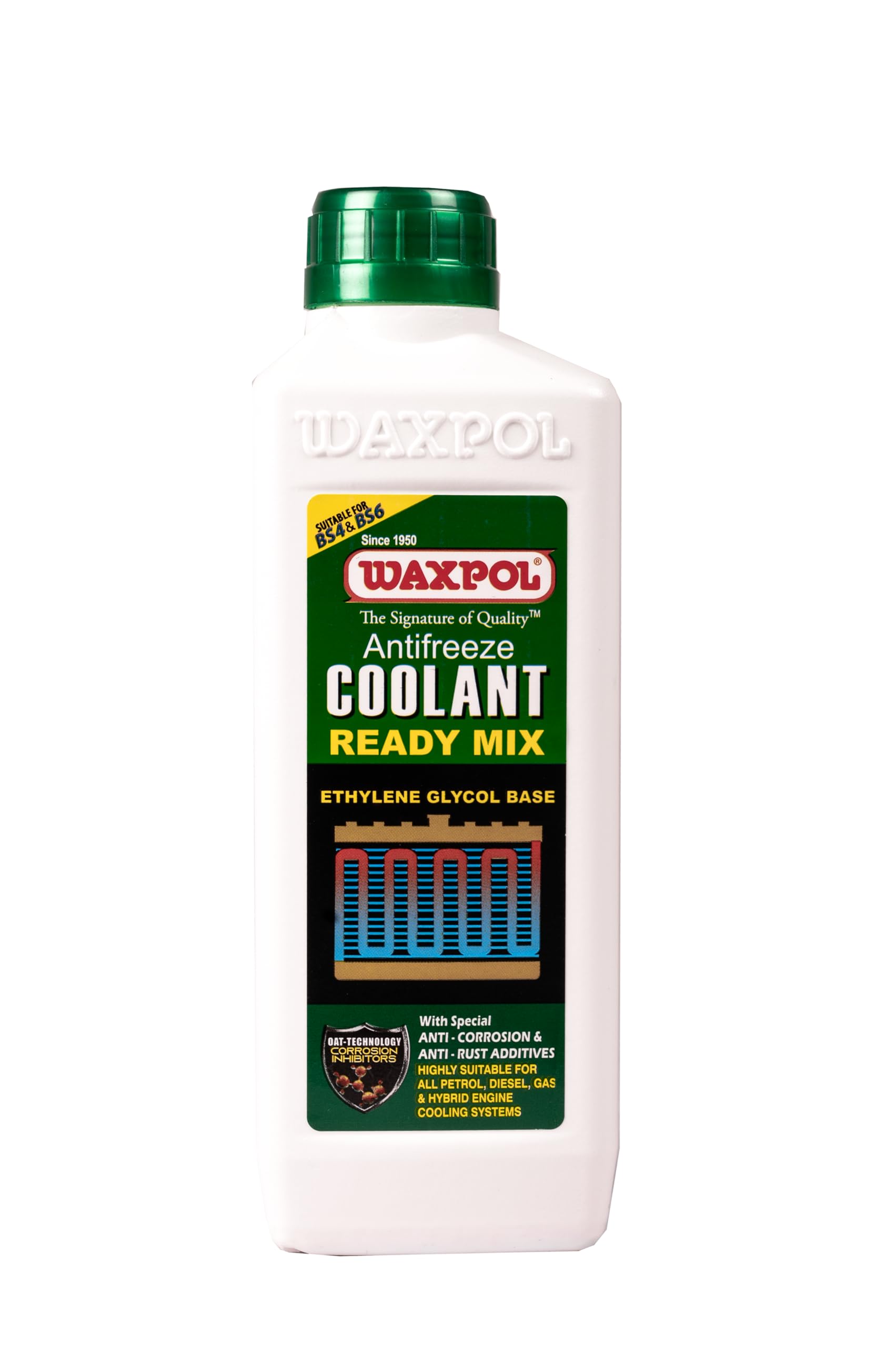 Waxpol Ready Mix Coolant - 1L for All Petrol, Diesel, and CNG Vehicles Car & Truck-picture-16