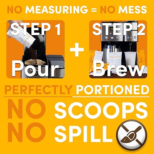 Miniatura 7 de Sarasota - Paquetes de café premolido, mezcla de desayuno Signature de tostado medio, bolsas a granel para cafeteras de goteo, (bolsas de 2 onzas,