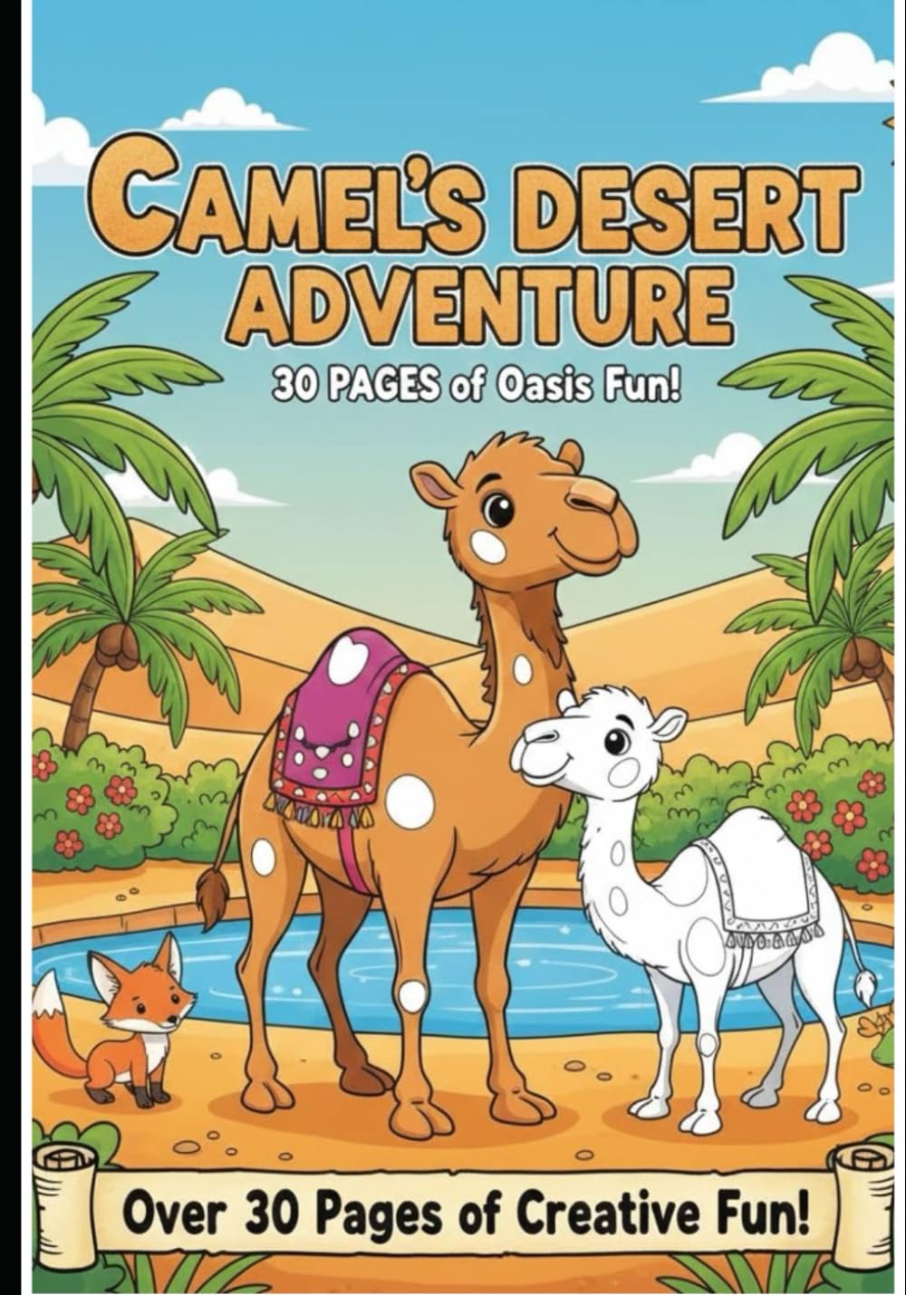 Kids camel coloring books: children colouring book