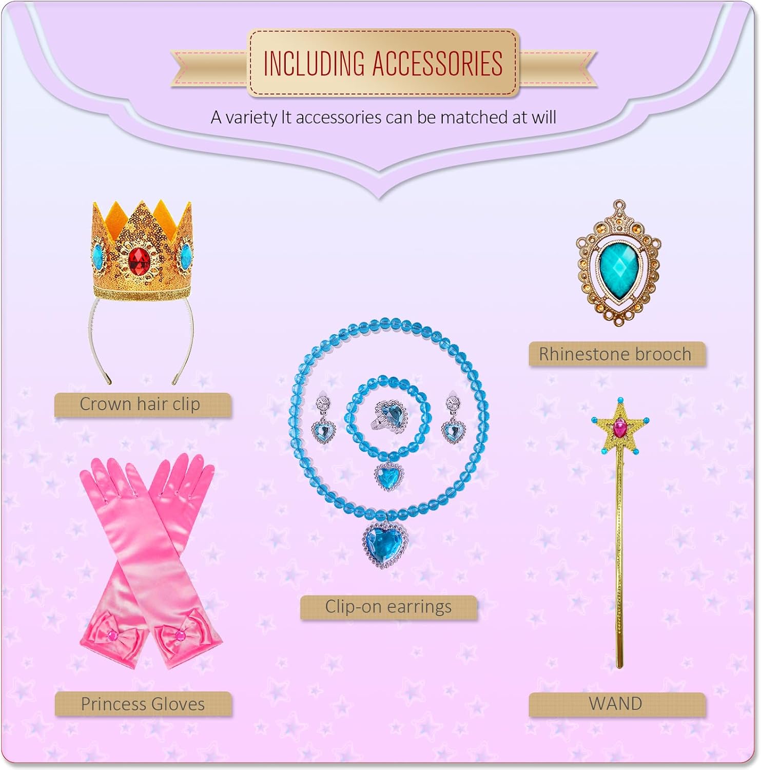 Princess Dress for Girls Pink Princess Kids Costume Cosplay Halloween Birthday Party Outfit 3-12Y - Image 4