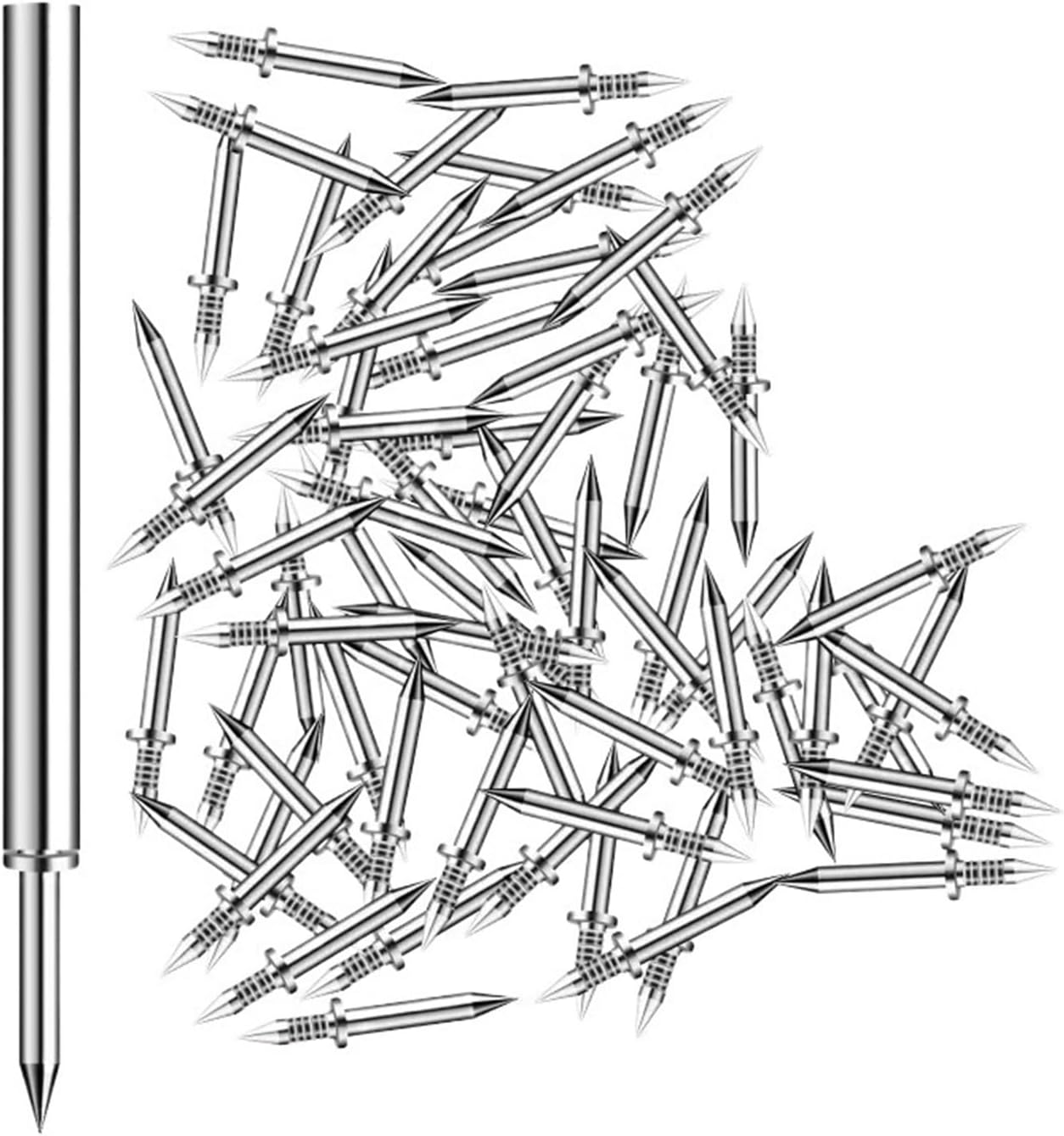 Double Head Seamless Nails - Rust-Proof Metal Skirting Thread Fixator for Wood - No Trace, No Marks, Perfect for Home and DIY Projects(200Pcs)