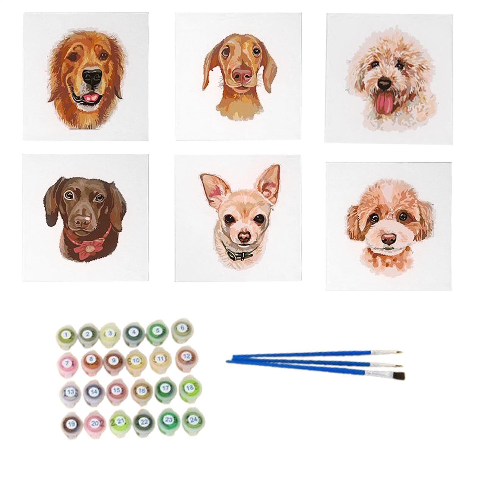 Vernice per cani per kit numerico, pittura per adulti per numero di kit per | Animera