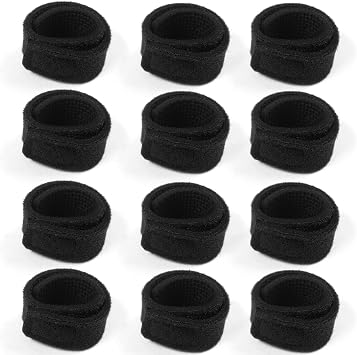 6PCS/12PCS Elastic Fishing Rod Straps Durable Portable Fits for Sea Pole Hand Pole Throwing Pole, Universal Fishing Pole Wrap Band Adjustable Fishing Rod Holder Belts
