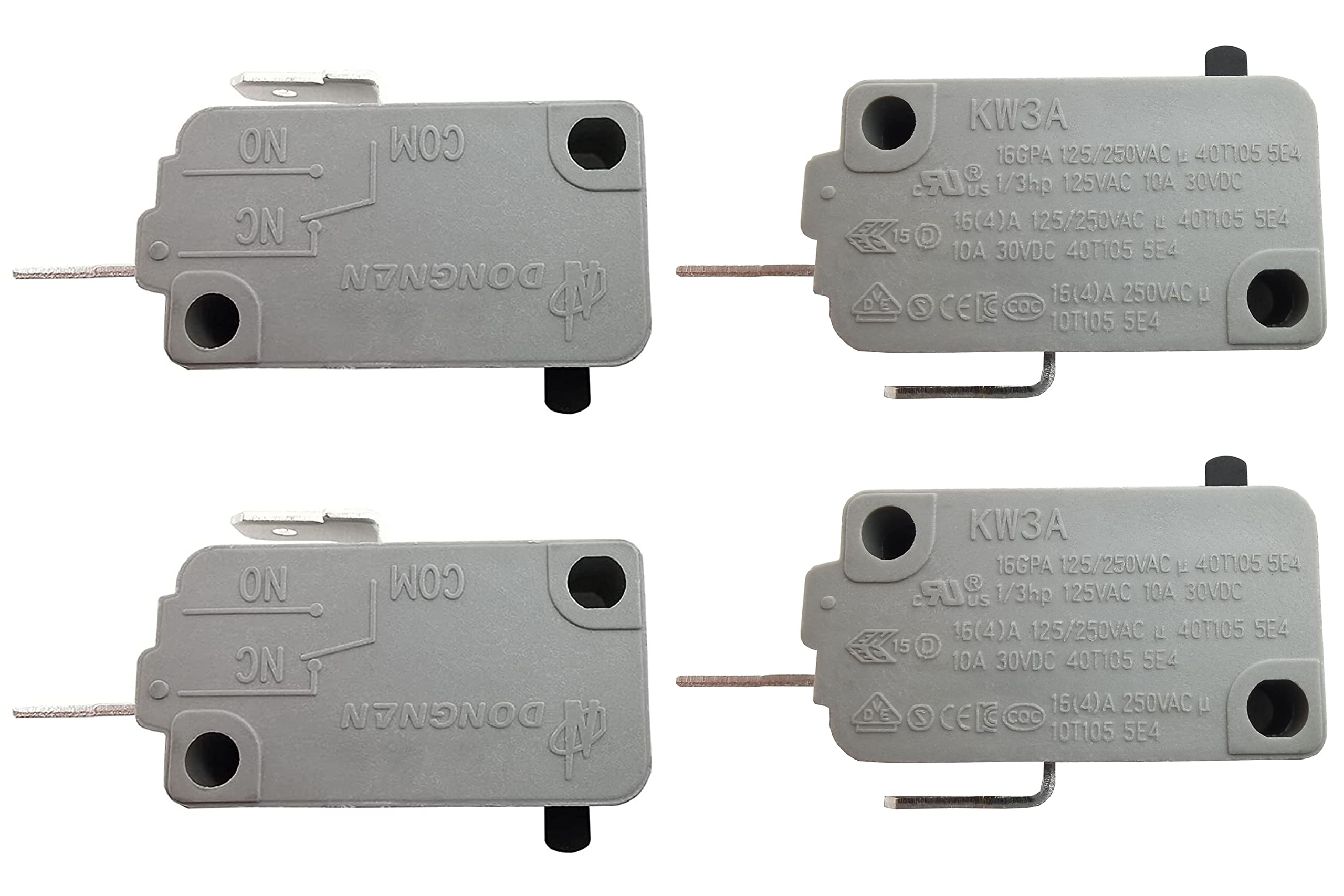 KW3A Mikrowelle Backofen Türschalter 16A 125/250V Türverriegelung (2 normalerweise offen und 2 normalerweise geschlossen)