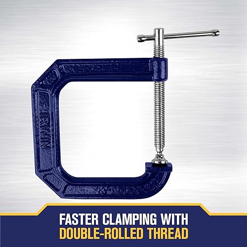 Miniatura 7 de IRWIN Tools QUICK-GRIP Serie 100 - Abrazadera en C para garganta profunda 3 pulgadas por 4 12 pulgadas 225134