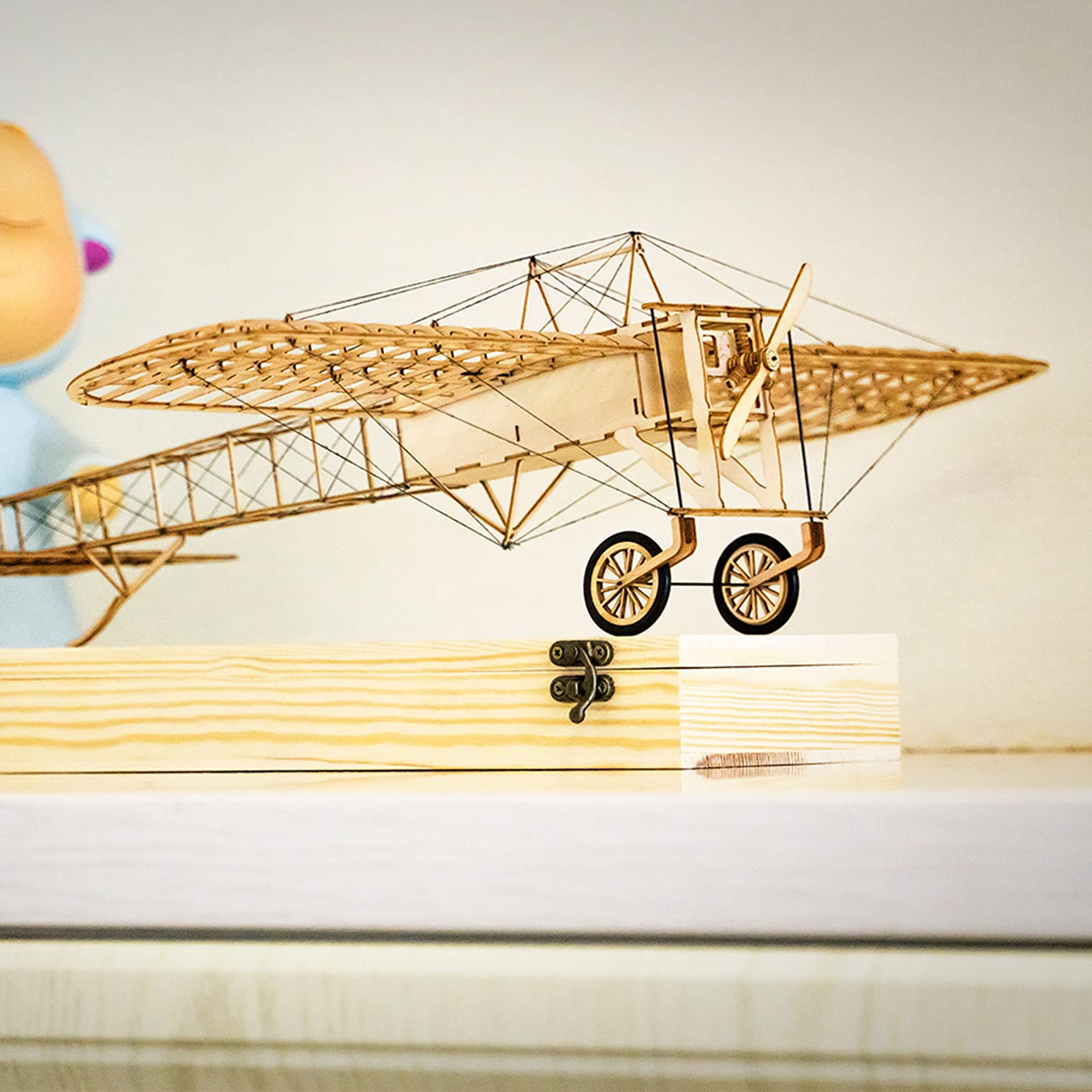 CIADAZ VX14 1:23 Escala 380mm Wingspan Avião Estático Madeira DIY