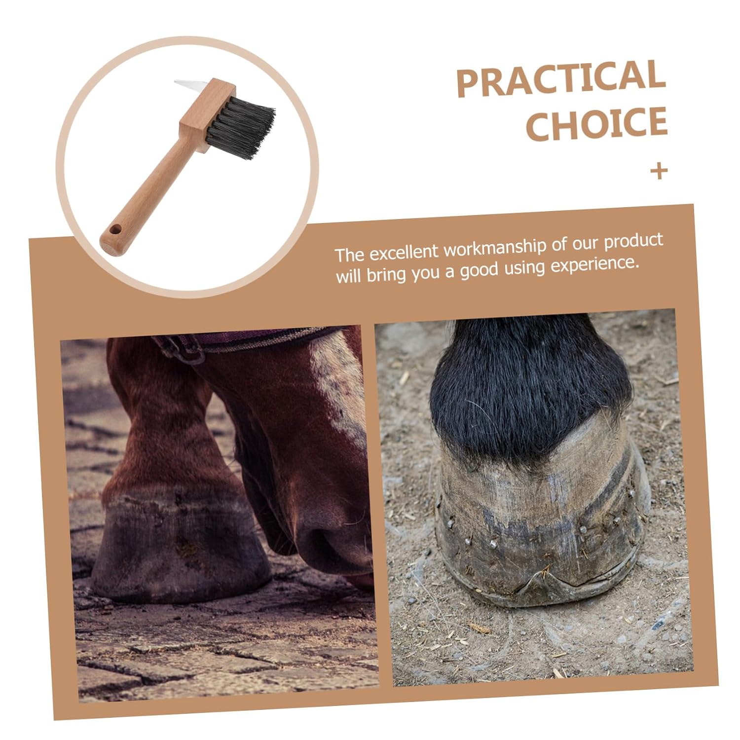 Generic Donkey Nail Trimmer Horse Hoof Trimmer Equine Grooming Brush Horseshoe Brush Hoof Care Kit