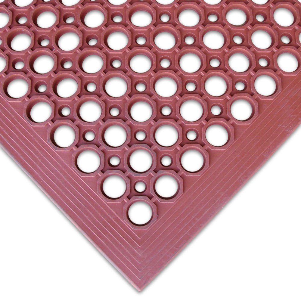 Rubber-Cal 03_122_WRE 1/2-inch Dura Chef Non-Slip Rubber Kitchen Floor Mat, 1/2" x 36" x 60", Red