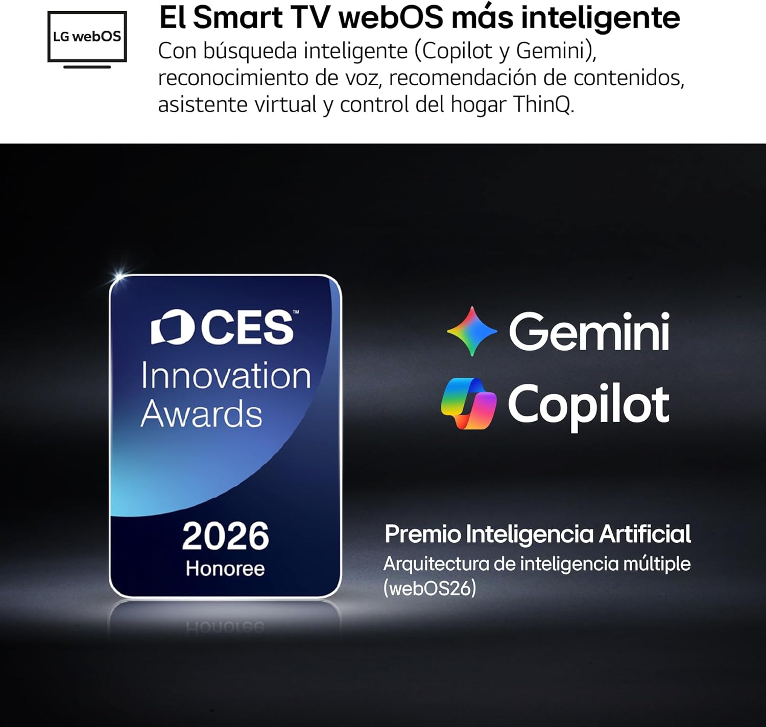 LG 43NU800B6LC – TV 43″, Nano 4K UHD AI, Smart TV, WebOS 25 (Actualizable), Procesador Alpha 7 Gen9 AI, 144Hz, HDR10 y Dolby Digital Plus, Magic Remote, Alexa/Google Assistant, Negro 10