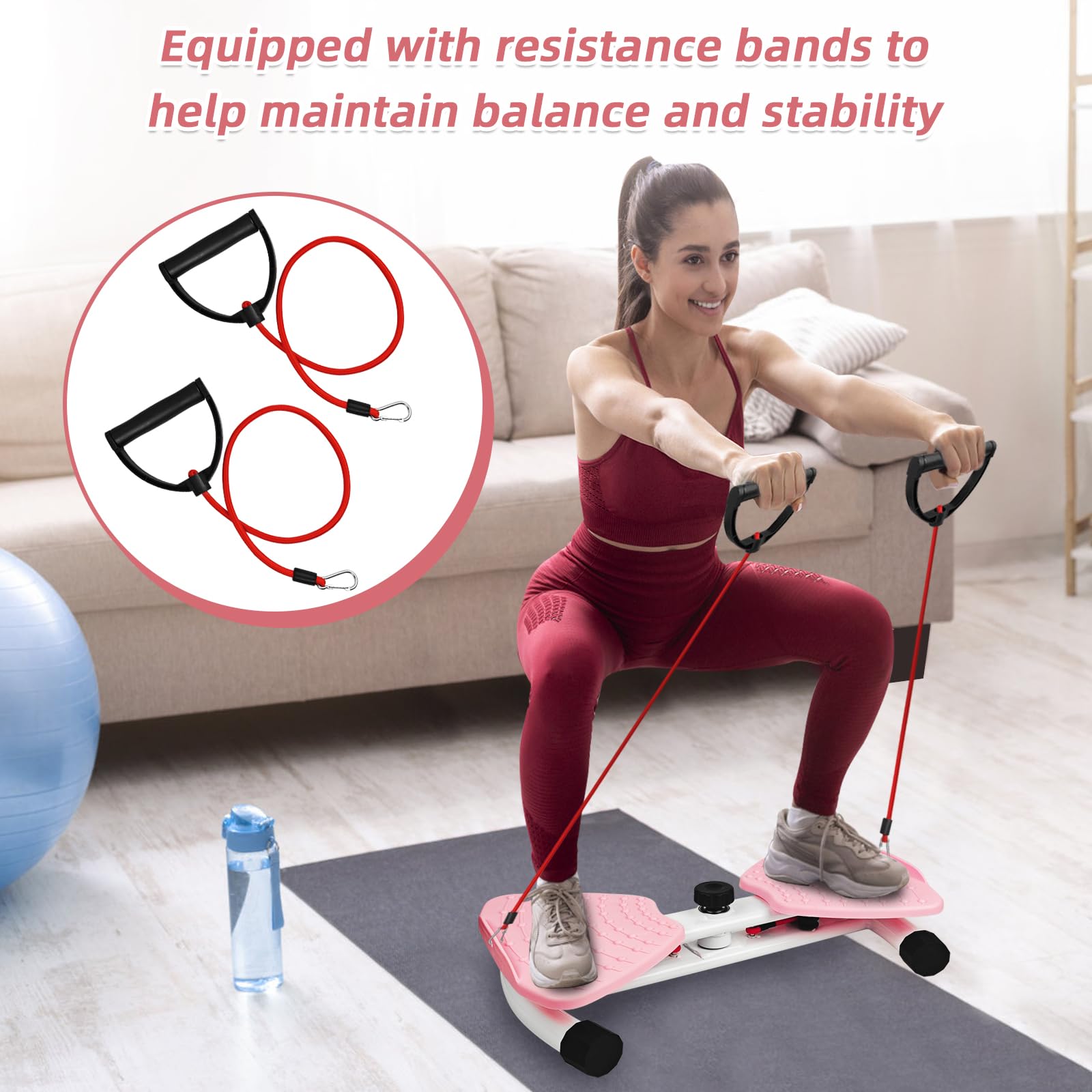 Twist Board Per Allenamento - Piastra Per Torsione Vita, Con Coulisse E Magnet, Blu - Foto 6