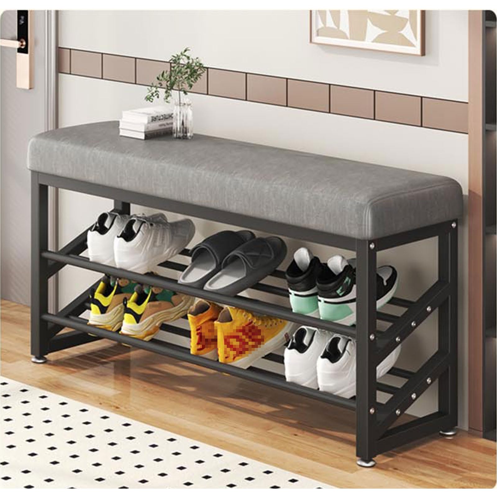 Tabouret à langer adulte haut de gamme avec son coussin moelleux gris