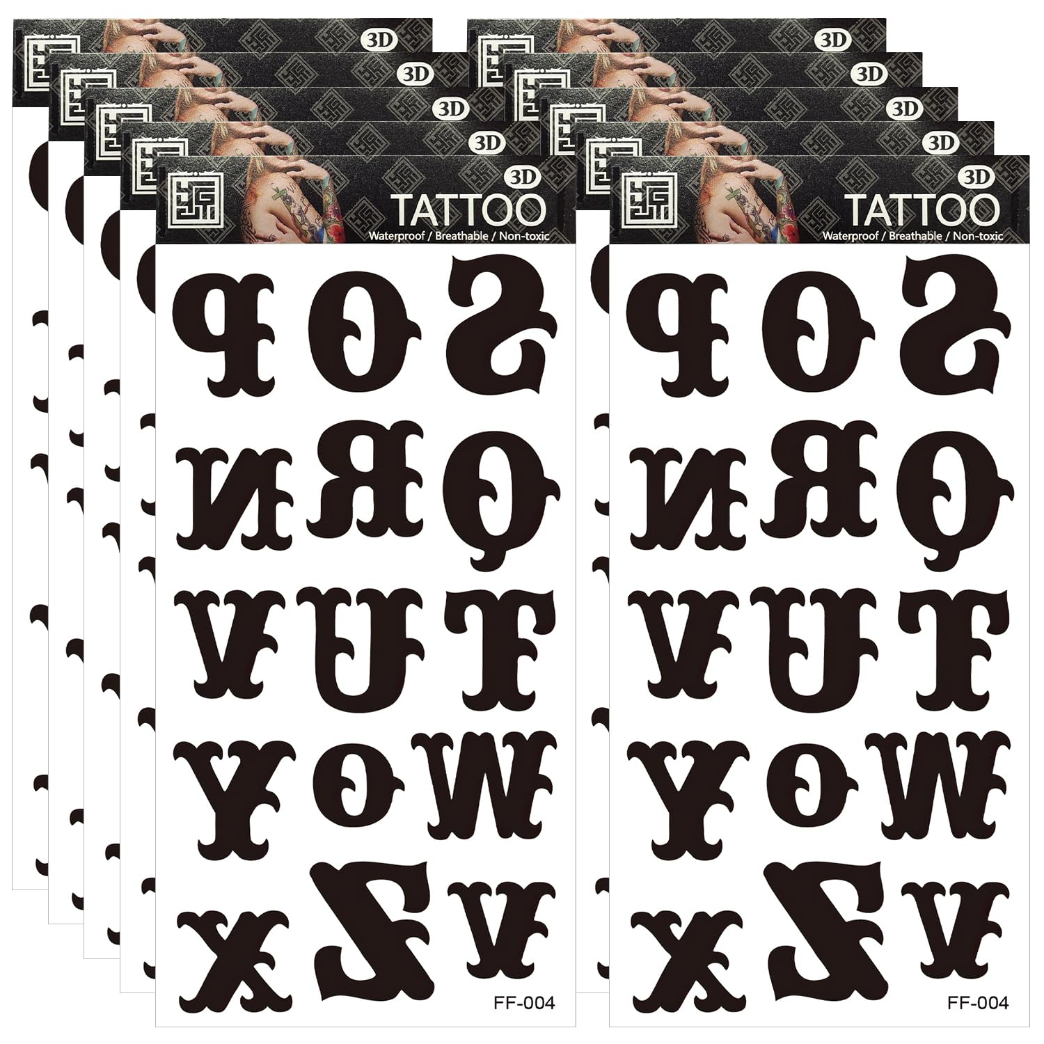 10 Pcs Temporary Tattoos