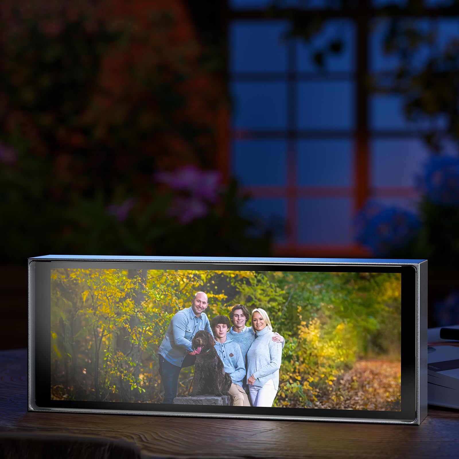 Zegar LED Nixie, cyfrowy zegar LED z pogodą, zegar tubowy ze sterowaniem aplikacją, synchronizacja WiFi i Bluetooth, możliwość spersonalizowania wyświetlania zdjęć, 5 trybów wyświetlania czasu, do