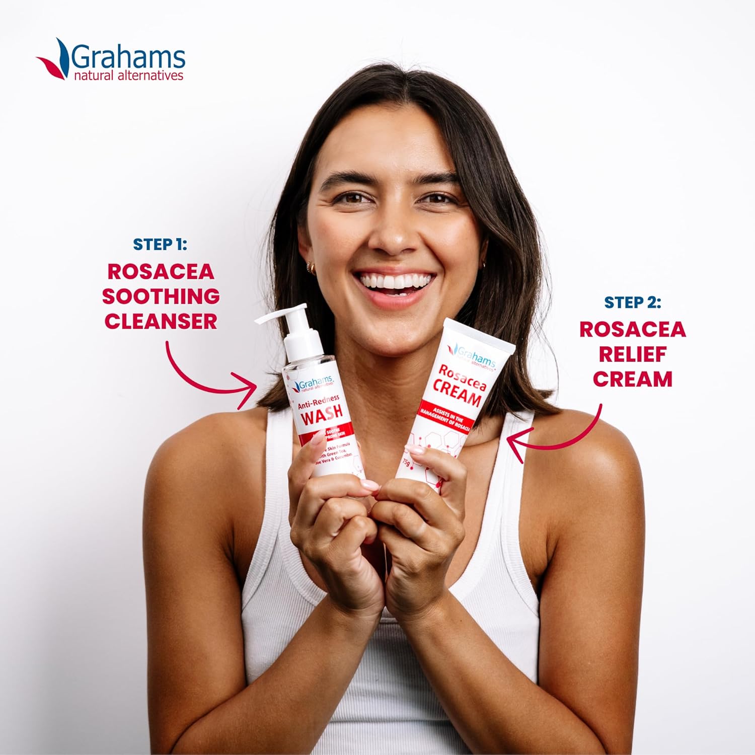 Grahams Natural Rosacea Treatment for Face Redness Moisturizer - Clinically Proven Anti Redness Face Cream to Soothe & Reduce Flare Ups - Natural, Hypoallergenic, Steroid-Free (2.64 fl oz) - Image 6