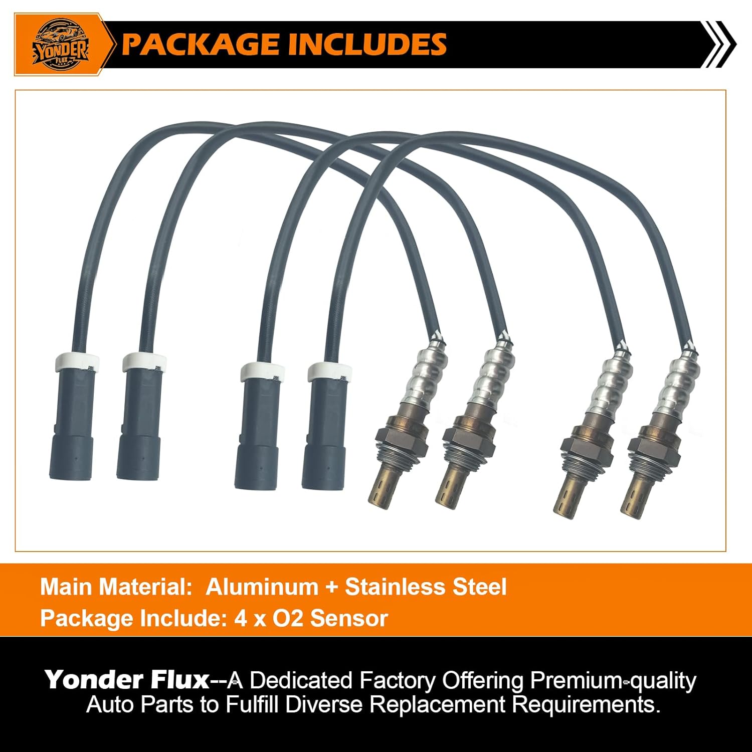 O2 Oxygen Sensor 4 PCS Compatible with Ford F150 F250 Ranger Expedition Explorer Escape, for Mazda Tribute, for Lincoln - Upstream Downstream - Replace# 15717, 15716, 15664, ZZC318861