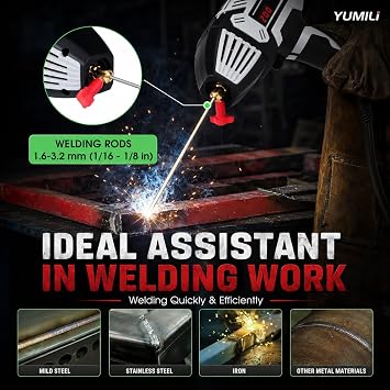Handheld Welder, 220V Portable Welding Machine Handheld, Hand Held ARC Welder with IGBT Inverter, 20-200A Variable Current Adjustment, Electric Welder Machine for 1/16''- 1/8''(1.6-3.2mm) Wire Rods