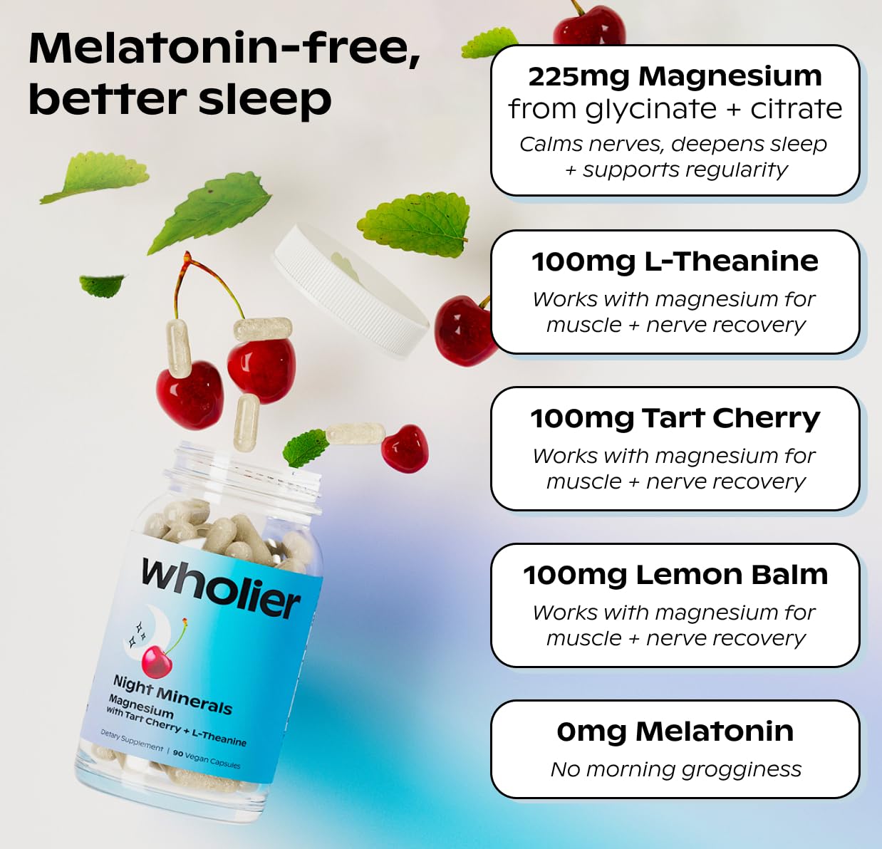 wholier Night Minerals Magnesium Glycinate & Citrate for Sleep, 60 Capsules — Amazon image 3