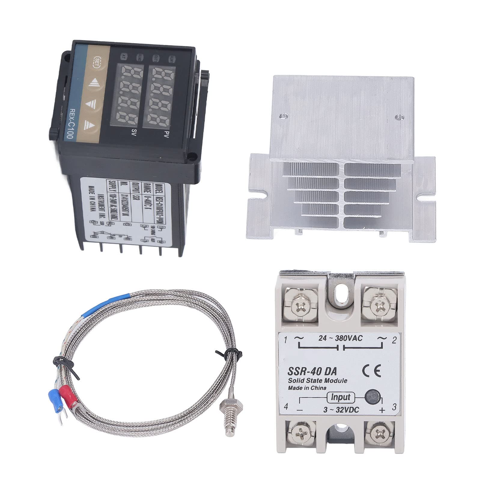 PID Temperature Controllers, Kit 0?400? High Accuracy C100 REX Controller for Farm 100V?240V 25A 0400 LED 100V240V (40A)